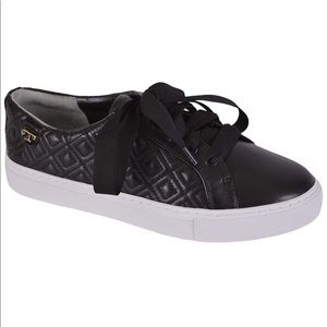 LIKE NEW Tory Burch black leather sneaker size 9